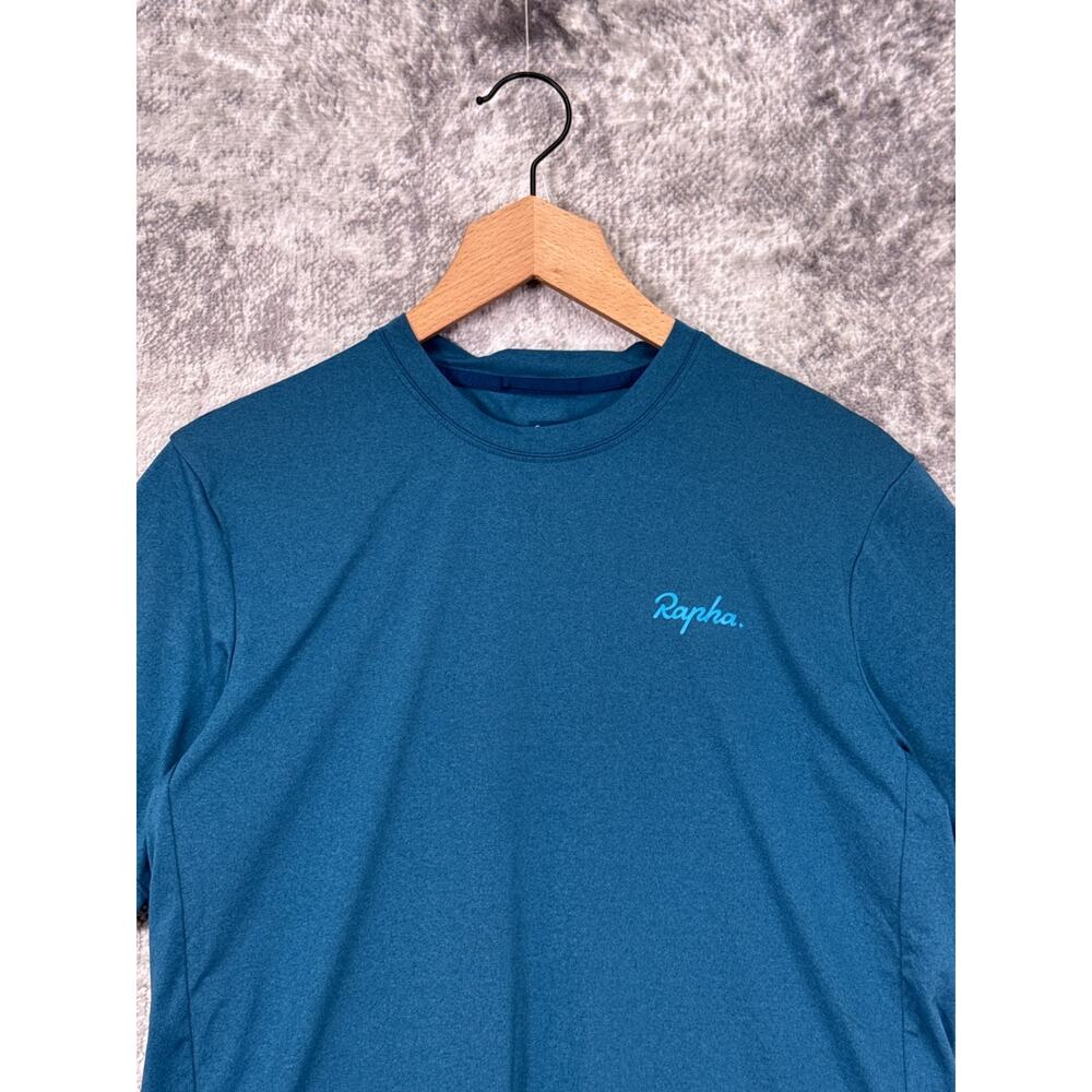 Rapha Commuter Shirt Medium Mens Blue Short Sleeve Reflective Cycling - Picture 2 of 7